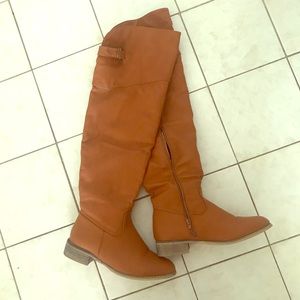 OliviA Miller OTK Faux Leather Boots - Size 8